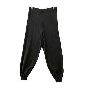 The Drop Knit Wide Leg Jogger Pants Womens M Black Sweater Pants Baggy Relaxed
